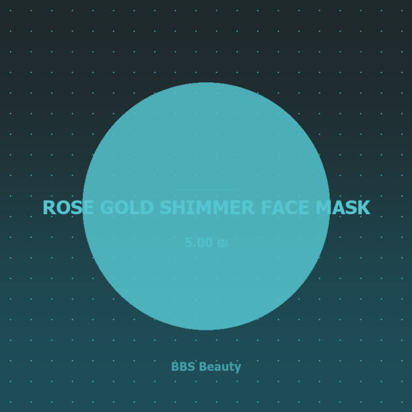 ROSE GOLD SHIMMER FACE MASK