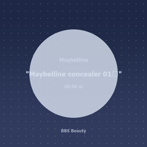 Maybelline concealer 01